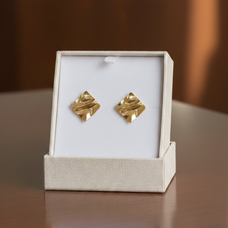 Brinco Quadrado Ondulado - Imagem 2