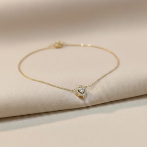 Pulseira Com Coração Cravejado