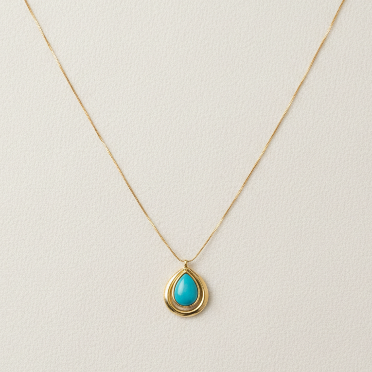 Colar Gota Turquesa - Imagem 2