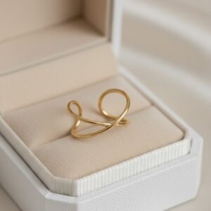 Anel Ajustável Infinito Entrelaçado