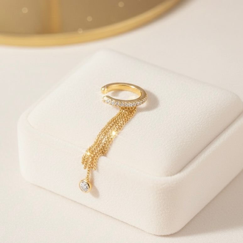 Piercing Fake Cascata Com Ponto De Luz - Imagem 3