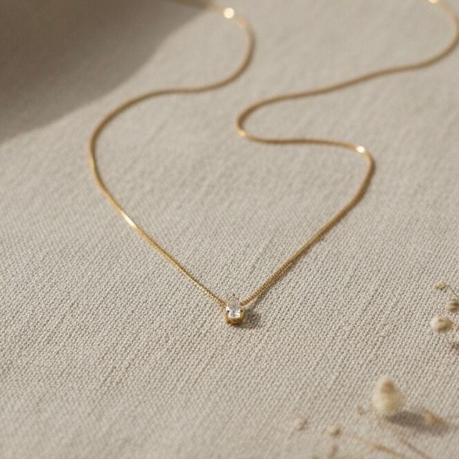 Colar Ponto De Luz Gota