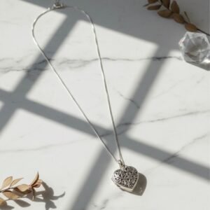 Relicário Coração Em Prata 925