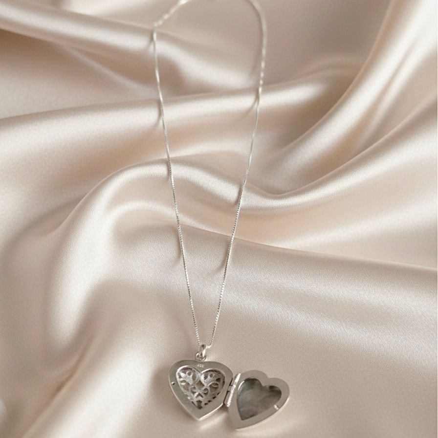 Relicário Coração Em Prata 925 - Imagem 2