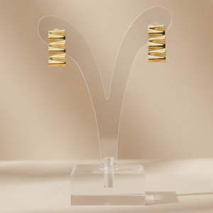 Brinco Retangular Texturizado