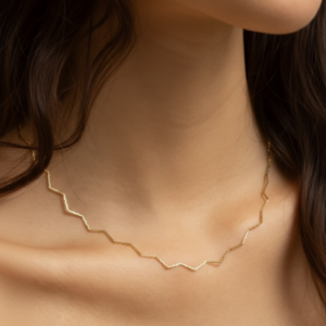 Colar Corrente Chevron Texturizada