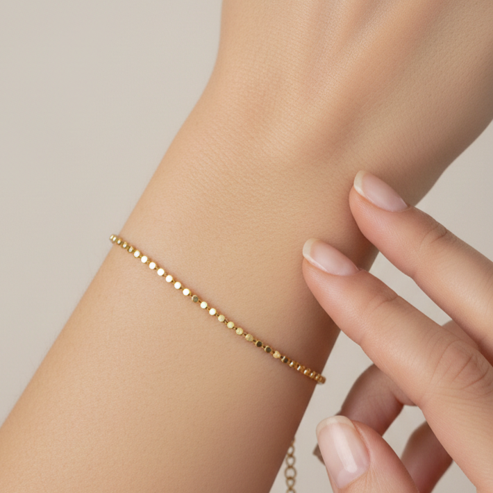 Pulseira Plaquinhas Redondas - Imagem 3