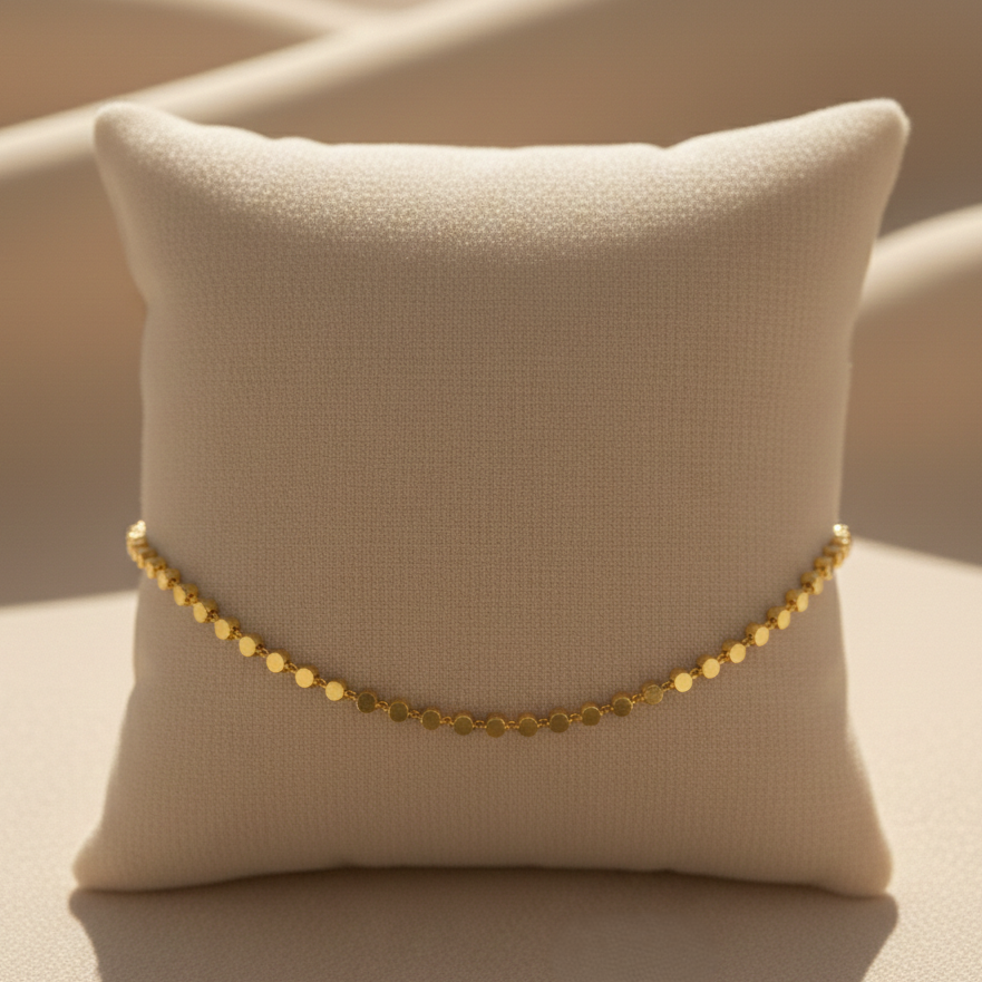 Pulseira Plaquinhas Redondas