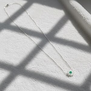 Colar Margarida Em Prata E Madrepérola - Verde