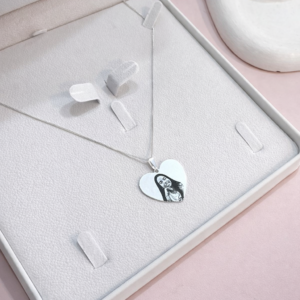 Colar Personalizado Coração - Banhado em Prata