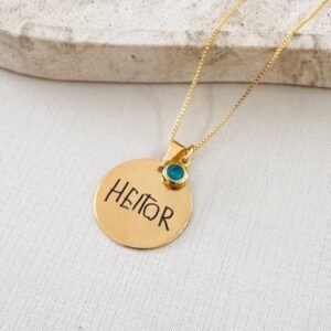 Medalha (M) Redonda Personalizada - Banhado em Ouro 18k