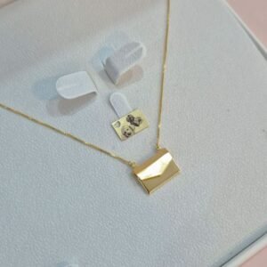 Colar Cartinha Envelope Personalizado - Banhado em Ouro 18k