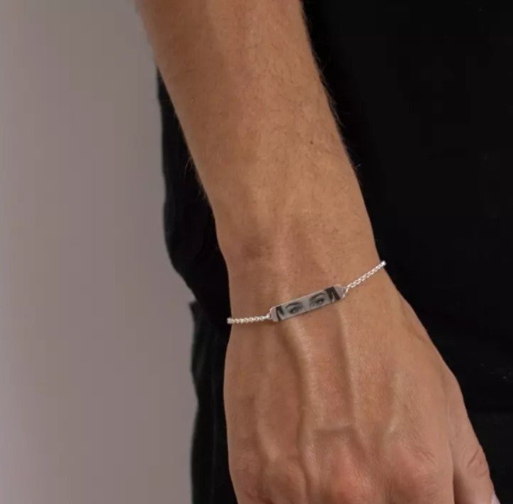 Pulseira Placa Personalizada - Aço Inoxidável - Imagem 4