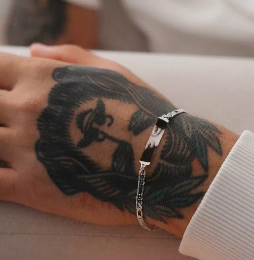 Pulseira Placa Personalizada - Aço Inoxidável