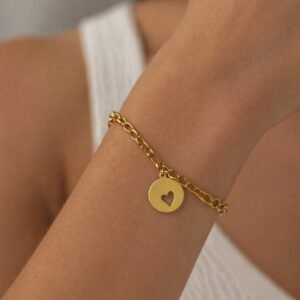 Pulseira Medalha Coração