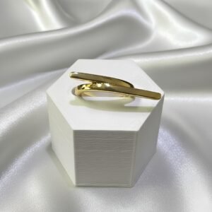 Anel Regulável Aro Cruzado - Banhado em Ouro 18k