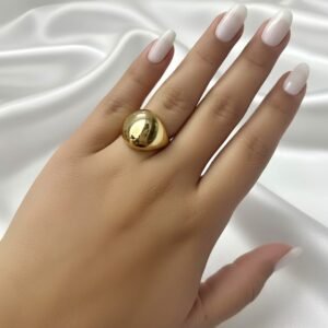 Anel Regulável Bombê - Banhado em Ouro 18k
