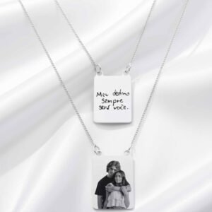 Colar Escapulário Personalizado - Banhado em Prata 925