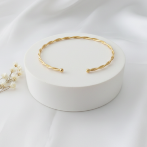 Bracelete Rígido Fio Duplo Torcido
