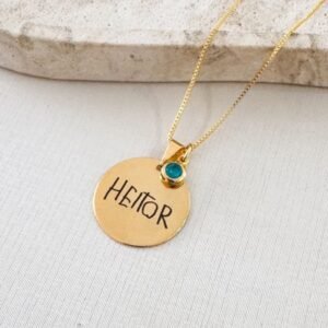 Medalha (M) Redonda Personalizada - Banhado em Ouro 18k